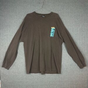 Vans Graphic Long Sleeve Brown‎ T-Shirt Men's 2XL Cotton Skateboarding